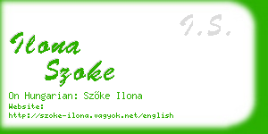 ilona szoke business card